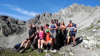 Gruppenbild mit Tourguide – Alpenüberquerung E5