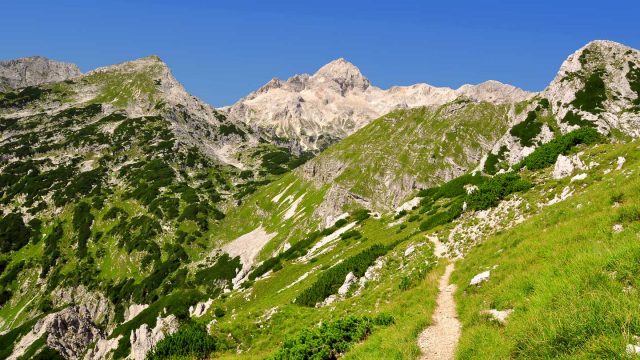 Wanderweg in den Julischen Alpen