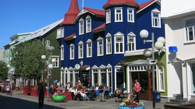 Buntes Haus in Reykjavik