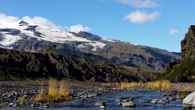 blick auf den Eyjafjallajökull auf Island